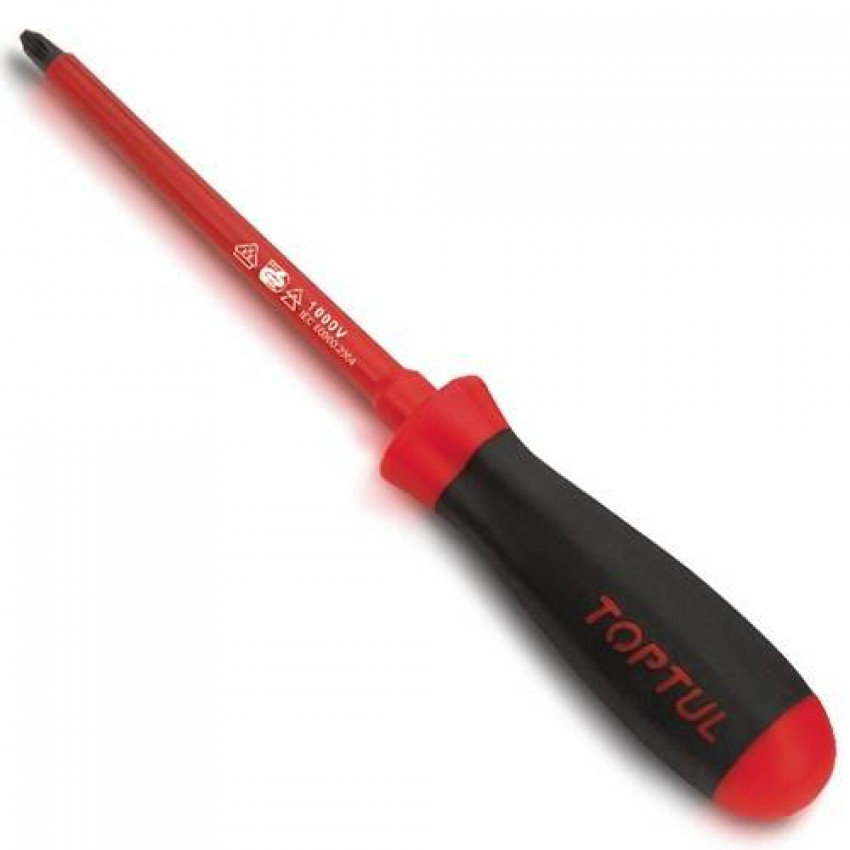 Хрестова викрутка PH2 x 100mm ізольована (1000V) TOPTUL FBEB0210-FBEB0210