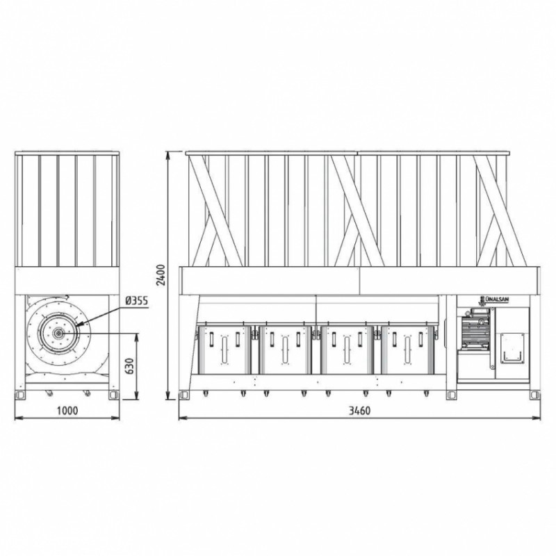 Внутрішньоцехова промислова аспірація Unalsan AMS 100 EK-AMS-100-EK