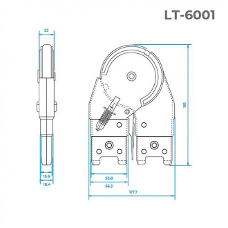 Шарнірний механізм для драбин (LT-2044) INTERTOOL LT-6001