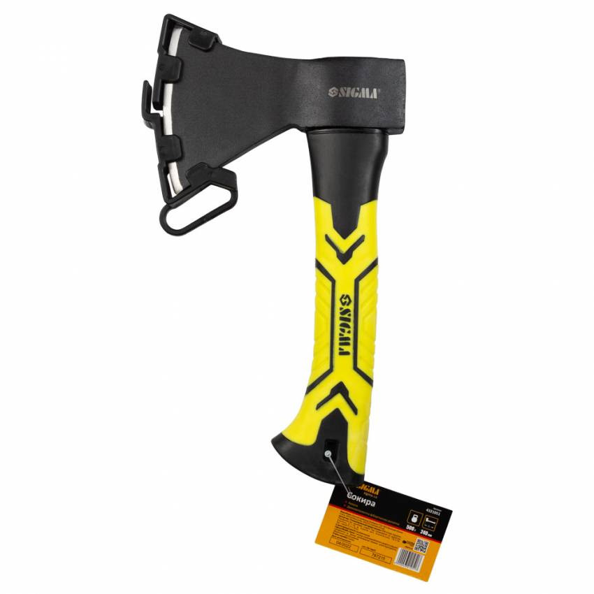 Сокира 500г фібергласова ручка Sigma (4321051)-4321051