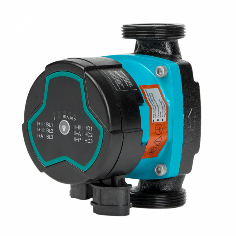 Насос циркуляційний енергозберігаючий 5-25Вт Hmax 4м Qmax 47л/хв Ø1½" 130мм + гайки Ø1" AQUATICA GPA25-4/130 III (774042)-774042