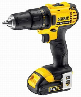 Дриль/шуруповерт DeWalt, XR Li-Ion, 14.4V, 2 акумулятори 1,5 А/год, 57 Нм, патрон 1.5-13 мм, вага 1,5-[articul]