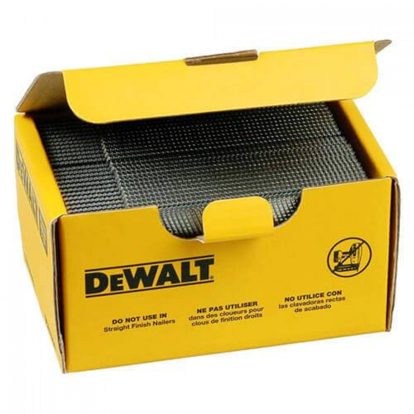 Цвяхи оцинковані DeWALT, кут магазина: 20 °, L = 38 мм, товщина 1.6 мм, 2500 штук. DNBA1638GZ-DNBA1638GZ