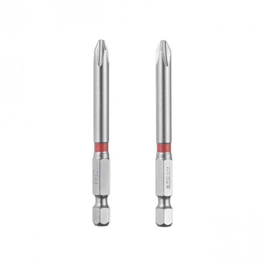 Комплект викруткових насадок PH2 1/4" * 70 мм, S2, уп. 2 од., STORM INTERTOOL VT-0223-VT-0223