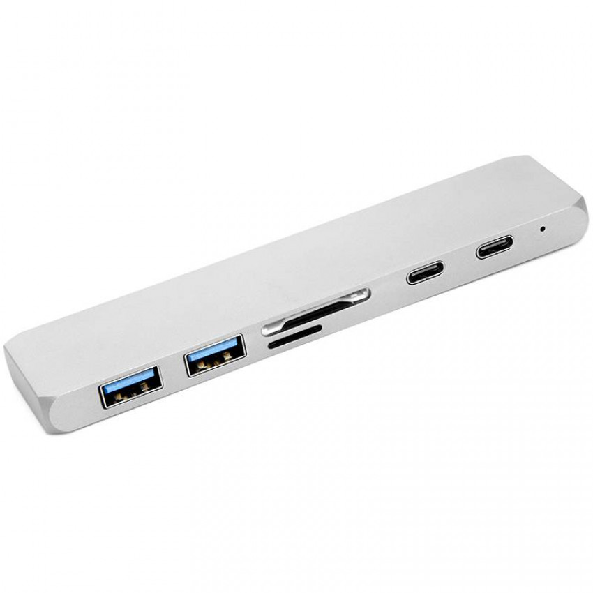 USB-хаб PowerPlant Type-C – HDMI 4K, USB 3.0, USB Type-C, SD, microSD-CA911684