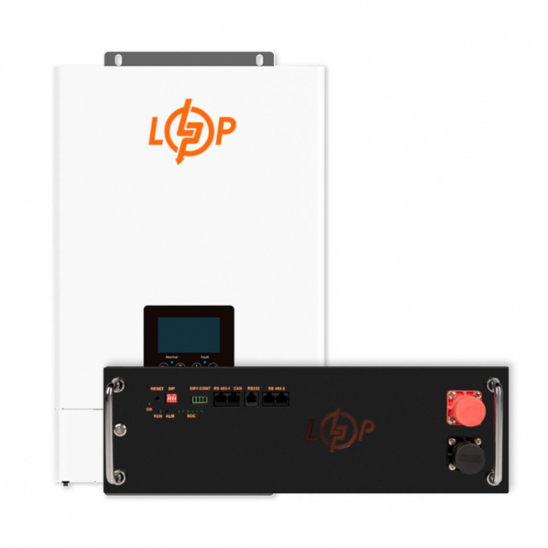 Комплект резервного живлення LogicPower ДБЖ W6000 + літієва (LiFePO4) батарея 5120 Вт/год (37760+38129 100 Ah)-