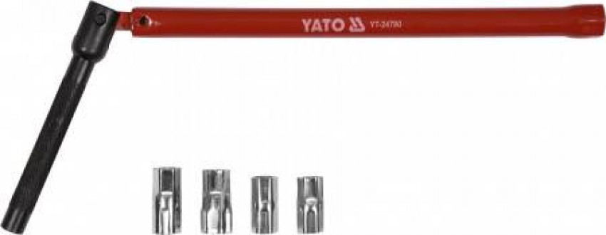 Ключ для затягування фітингів шарнірний YATO: HEX 13 мм, 8-12 мм, із сталі.-YT-24780