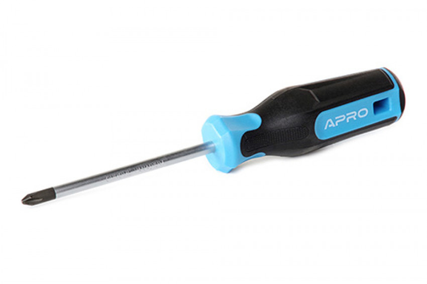Викрутка хрестова обгумована рукоятка CrV PH2x150 (Phillips) APRO-301641