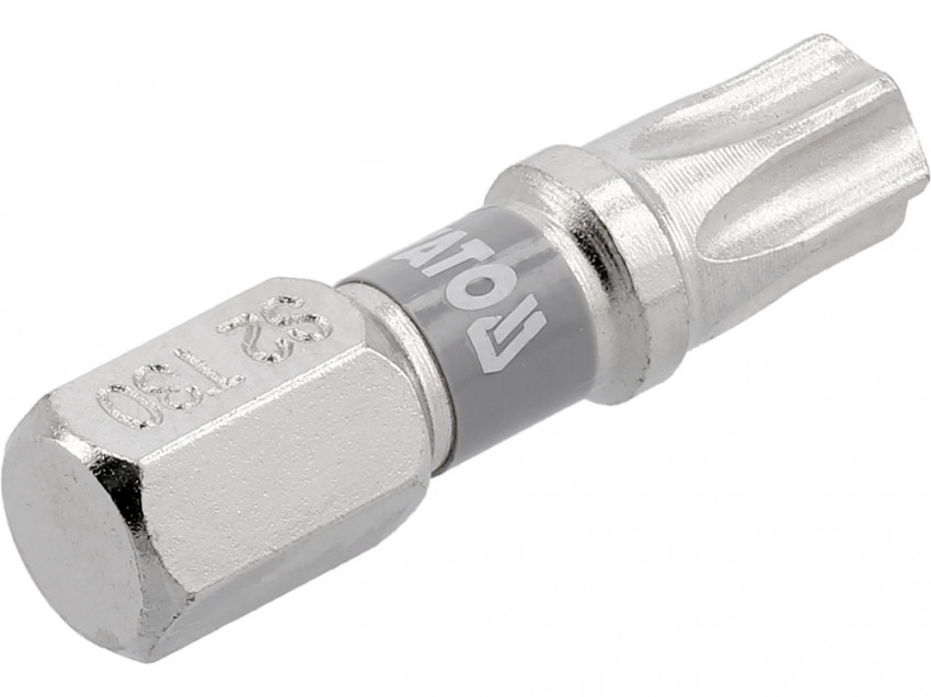 Насадка викруткова YATO; "TORX" T30 х 25 мм. шпиндель 6-гран- 1/4", покрита нікелем, 2 шт.[10]-YT-78015
