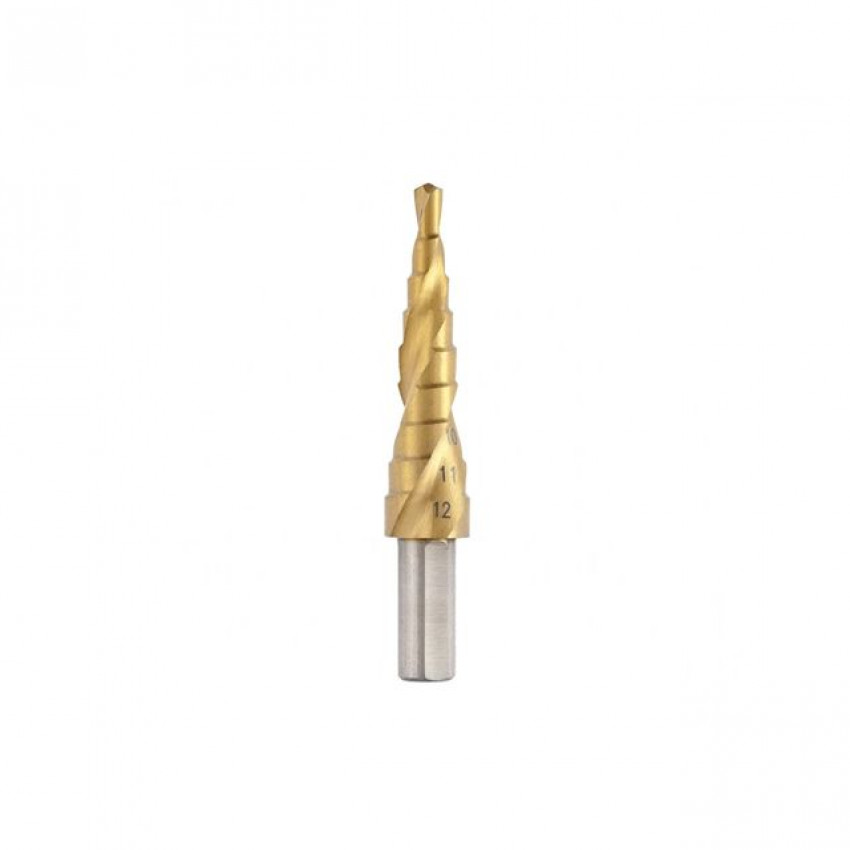 Свердло ступінчасте по металу, спіральне, 4-12 мм INTERTOOL SD-5833-SD-5833