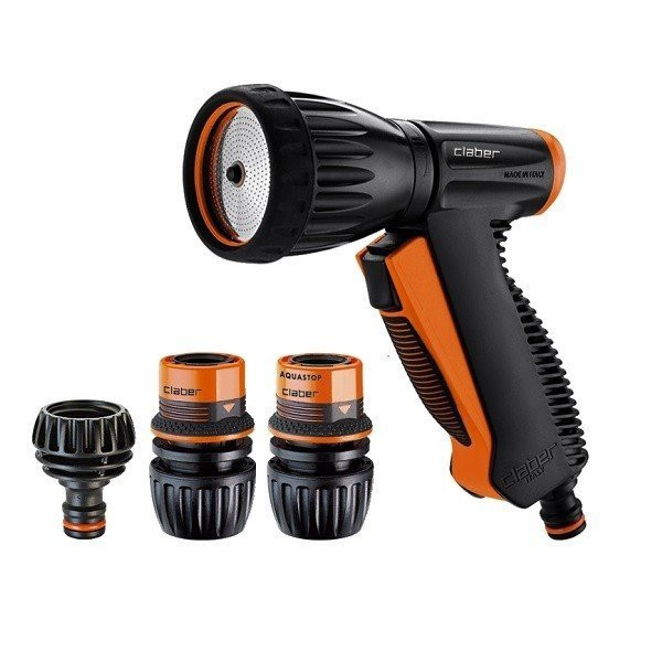 Пістолет-розпилювач душевий + 2 конектора 1/2"-3/4"аквастоп, адаптер конектора 1/2"-3/4"Н)-85520000