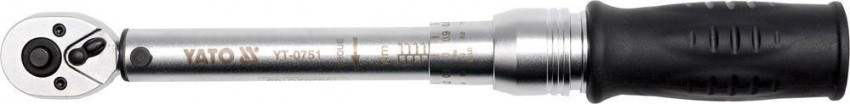 Ключ динамометричний YATO на квадрі. 1/4", l=281 мм, F=2-10 NM [24]-YT-0751