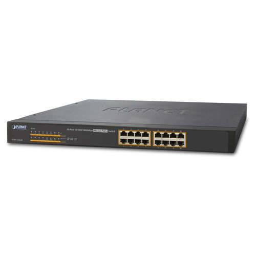 Некерований гігабітний комутатор PoE Planet GSW-1600HP (16-Port 10/100/1000Mbps 802.3at PoE)-GSW-1600HP