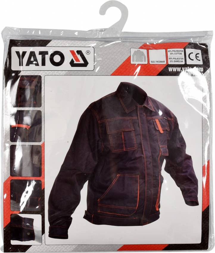Куртка робоча YATO, розмір M; 65% - поліестер, 35% - бавовна-YT-80396