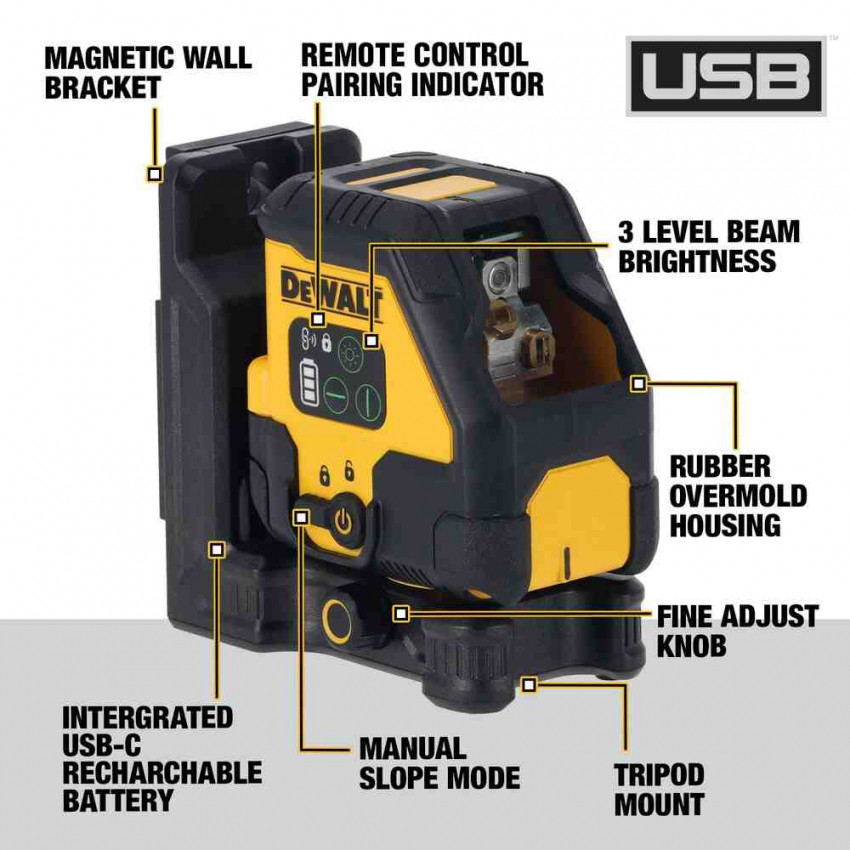 Рівень лазерний лінійний DeWALT DCLE14201GB-DCLE14201GB