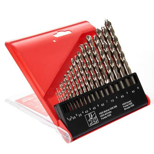 Набір свердел по металу HSS 4341 19 шт. 1–10 мм Vitals Master-190298
