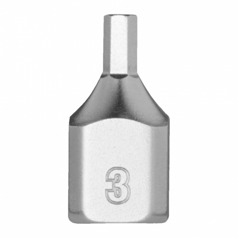 Головка торцева хромована 1/4'' MILWAUKEE укорочена з бітою Hex, 3мм-4932500475