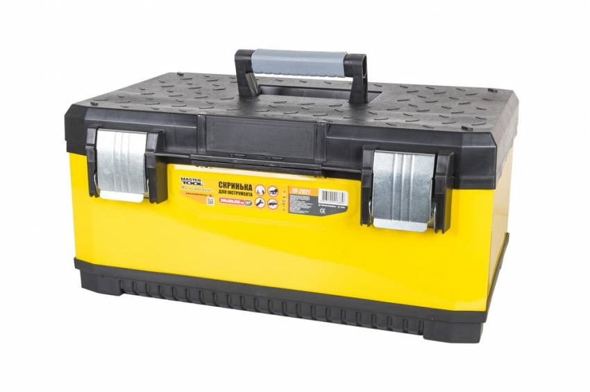 Скриня для інструменту MASTERTOOL 21" (556х366х266 мм) металевий корпус металеві замки 79-2921-79-2921