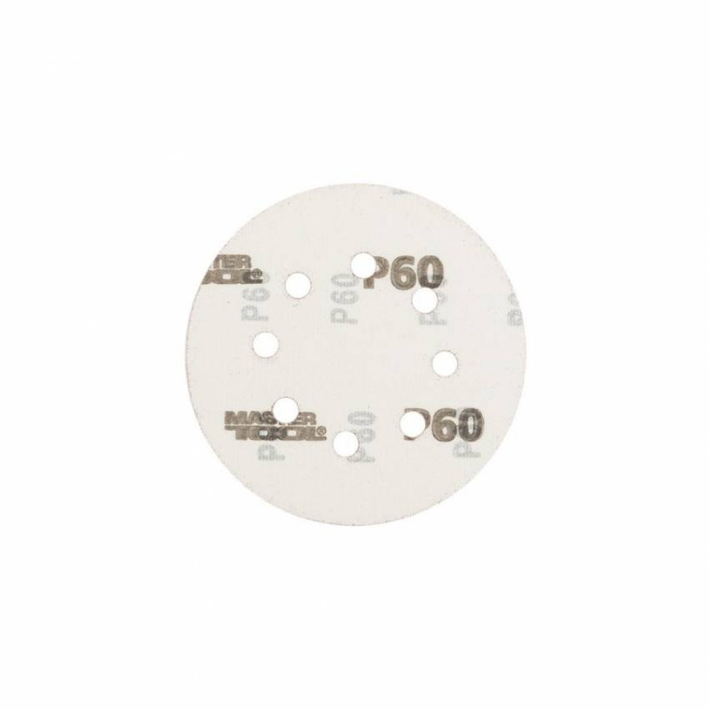 Коло шліфувальне на липучці MASTERTOOL з 8 отворами 125 мм зерно 60 5 шт 08-2506-H-08-2506-H