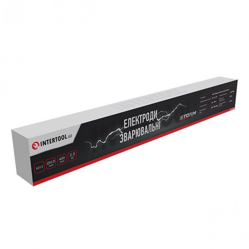 Електроди зварювальні 6013, Ø 4мм, уп. 2,5 кг, STORM INTERTOOL EW-2540-EW-2540