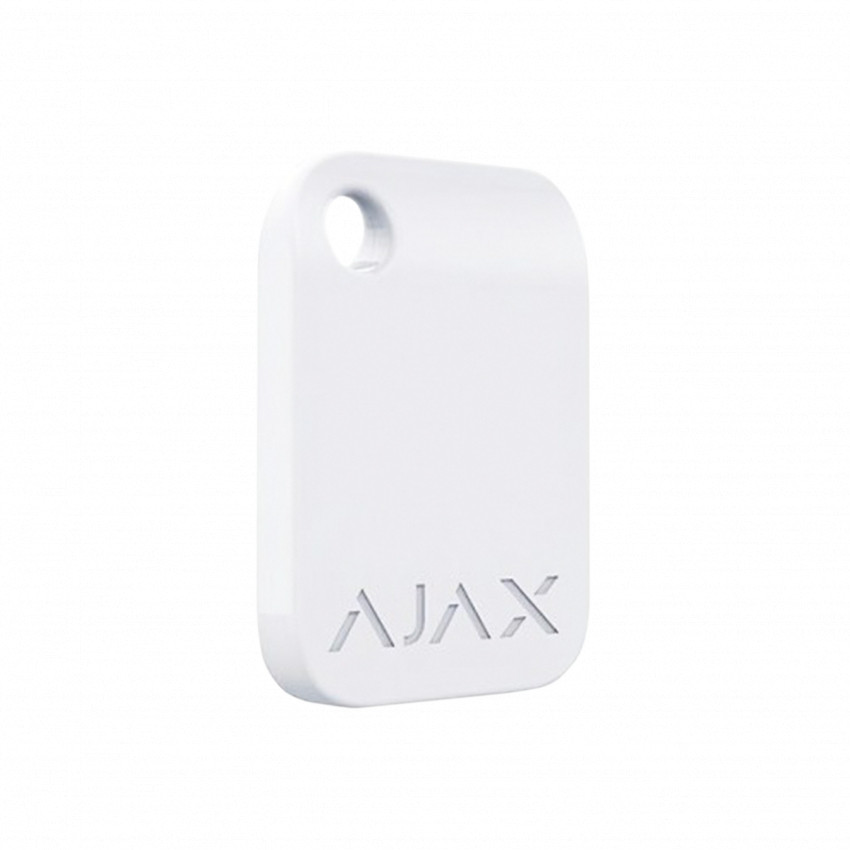 Захищений безконтактний брелок для клавіатури AJAX Tag - 100 шт. (white)-