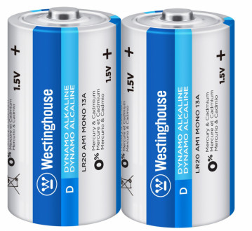 Лужна батарейка Westinghouse Dynamo Alkaline D/LR20 2шт/уп shrink-[articul]