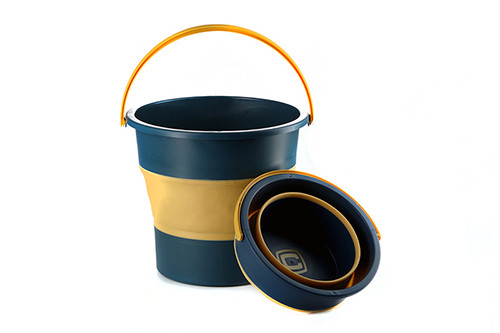 Відро складане силіконове 10л помаранчевий - чорний (orange - black) СИЛА-961002