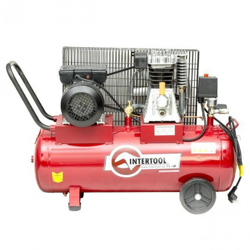 Компресор 50л, 1.8 кВт, 220 В, 10 aтм, 250 л/хв. INTERTOOL PT-0011-PT-0011