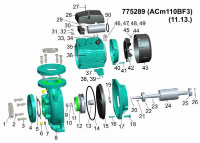Насос відцентровий 1.1кВт Hmax 12.5м Qmax 900л/хв 3&quot; LEO 3.0 (775289)