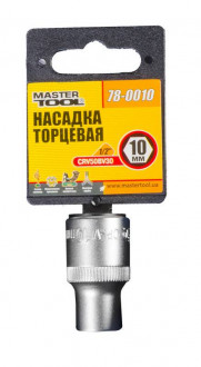 Насадка торцева 6-гранна MASTERTOOL 1/2&quot; 10 мм CRV 78-0010