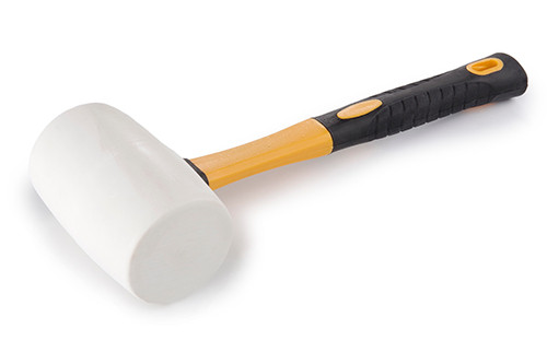 Киянка гумова біла з фібергласовою рукояткою 340гр СИЛА-320188