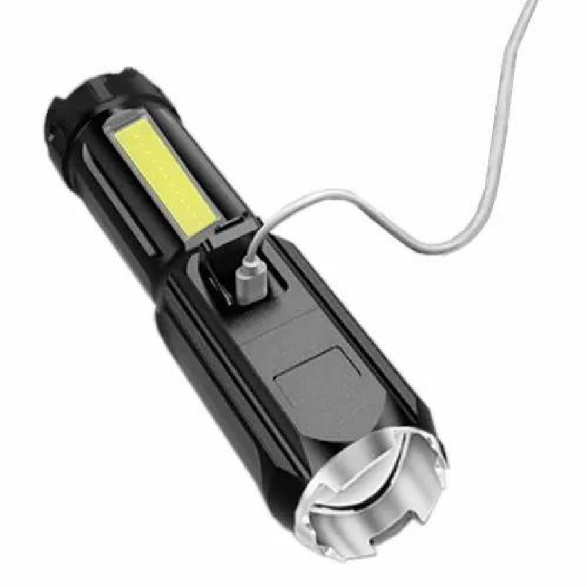Ліхтар YT-81022-XPE+COB ЗУ microUSB,акум. zoom-YT-81022-XPE