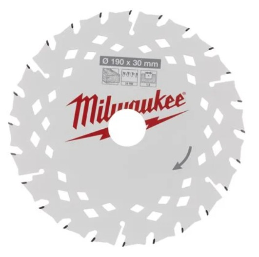 Диск пиляльний PFTE MILWAUKEE, Ø190х30х1,8мм, 24 зуб.-4932498976
