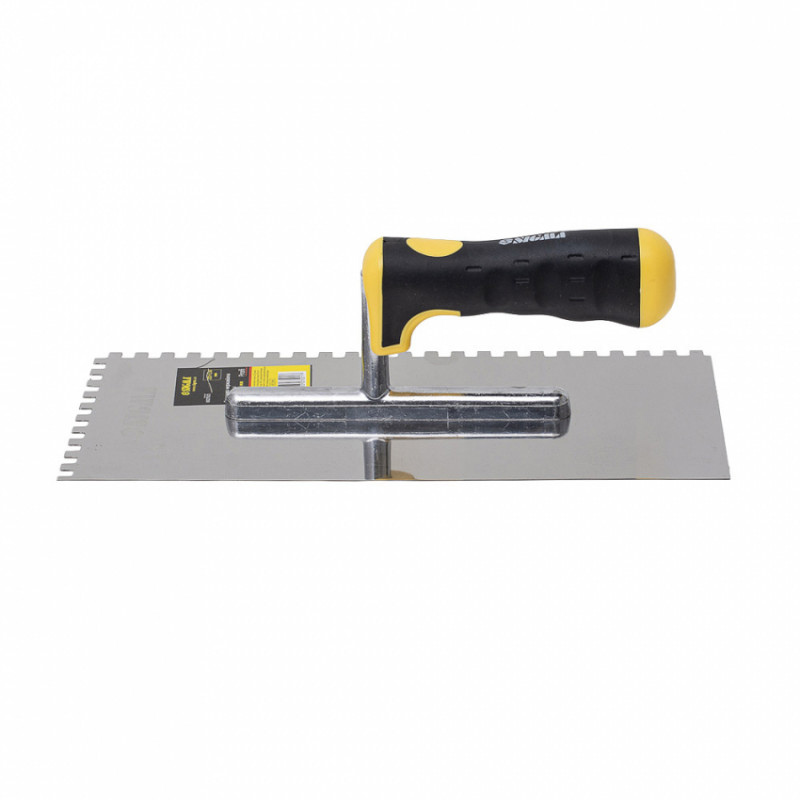 Гладилка штукатурна нержавіюча із зубом Profi 280мм×130мм 6×6мм Sigma (8327521)-8327521