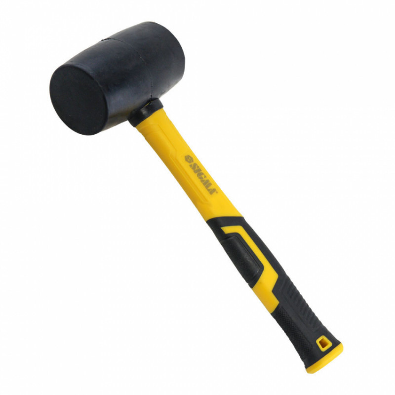 Киянка гумова чорна 450г фібергласова рукоятка SIGMA (4317361)-4317361