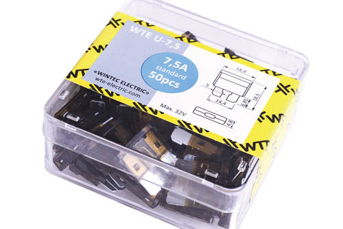 Запобіжники (плоскі євро) 7,5А) (50шт) WTE-WTE U-7,5