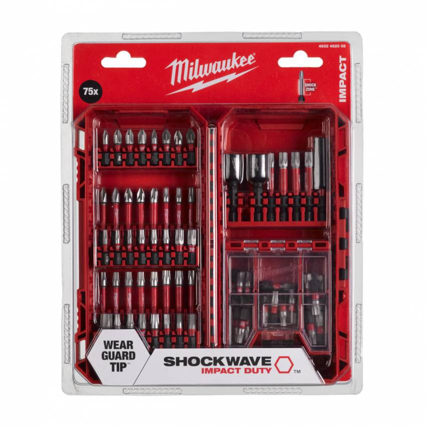 Набор бит Milwaukee SHOCKWAVE (75 предм.) (замена для 4932471588)-4932492008