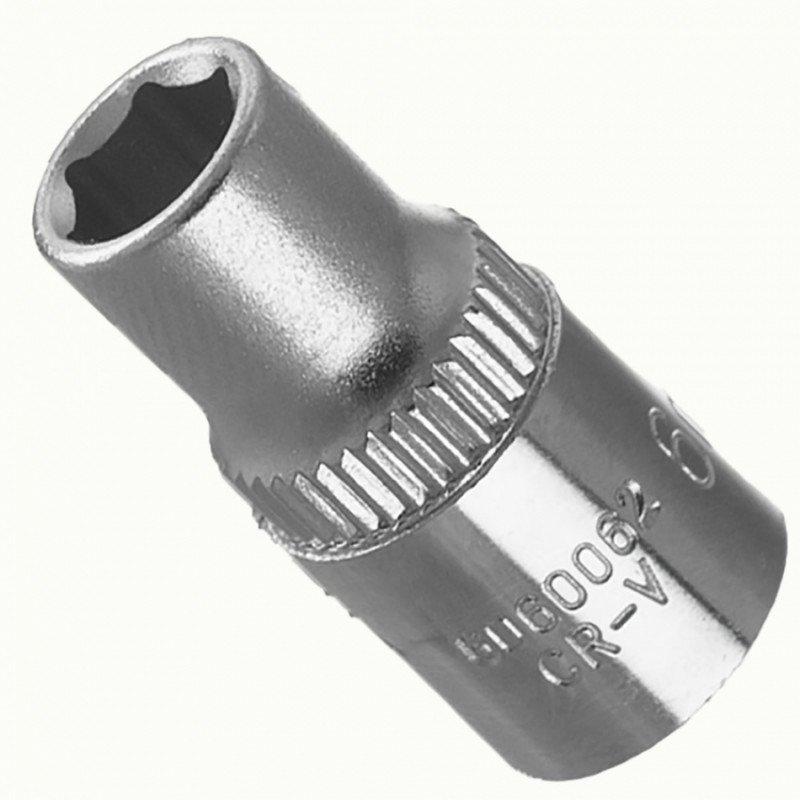 Насадка шестигранна коротка 1/4" 6мм CrV ULTRA (6060062)-6060062