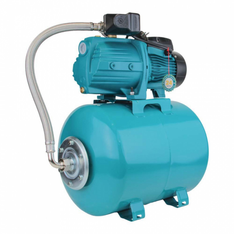 Станція 0.9кВт Hmax 48м Qmax 85л/хв (самовсмоктувальний насос) 50л Україна LEO (775386/50)-775386/50