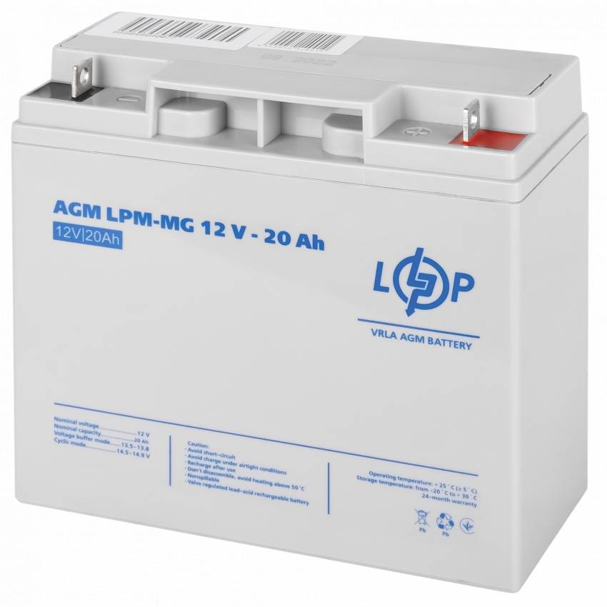 Акумулятор мультигелевий LPM-MG 12V - 20 Ah-