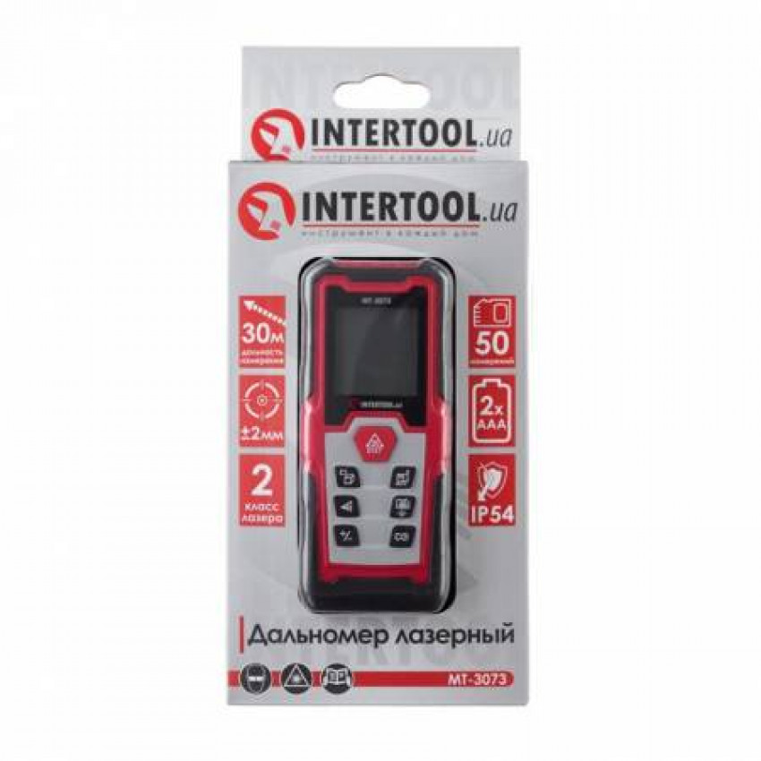 Далекомір лазерний 30м, відкидна ніжка INTERTOOL MT-3073-MT-3073