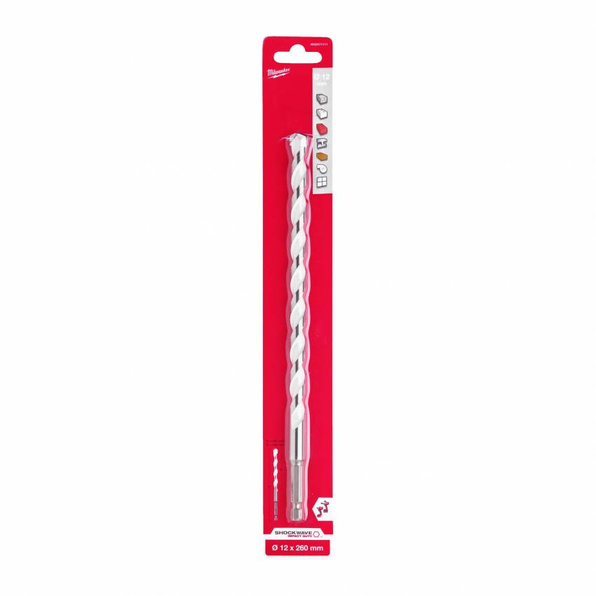 Свердло універсальне ShW HEX MILWAUKEE, Ø12x260мм 3-4932471111