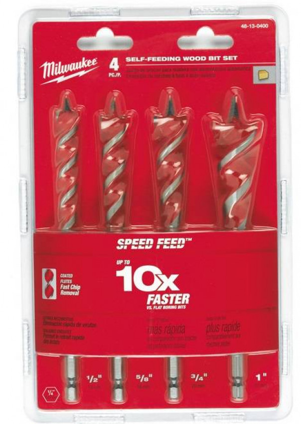 Набір свердел по дереву Speed ​​FEED MILWAUKEE, (4шт)-48130400