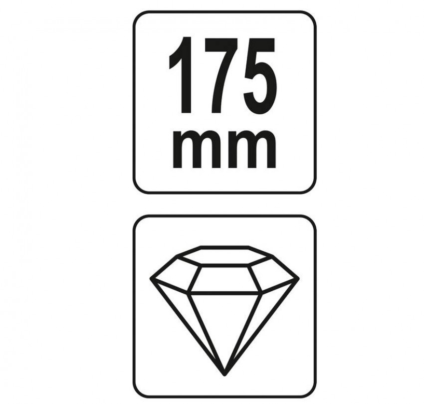 Склоріз з алмазним пругом YATO : L= 175 мм-YT-37390