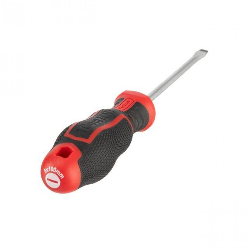 Викрутка шлицьова, SL5,0×100 мм, S2, STORM INTERTOOL VT-3406-VT-3406