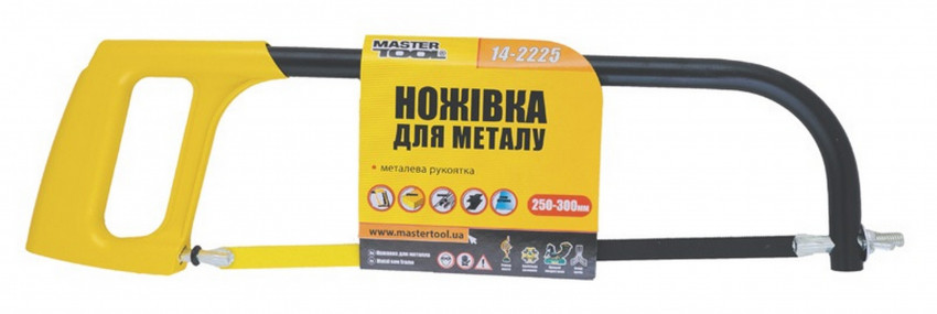 Ножівка по металу MASTERTOOL 250-300 мм металева рукоятка flex полотно метал 14-2225-14-2225