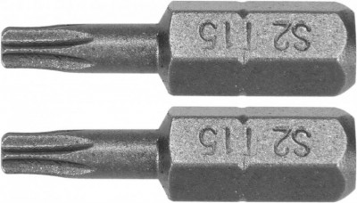 Викрутка насадка YATO: &quot;TORX&quot; T15 x 25 мм, HEX 1/4&quot;, AISI S2, 2 шт-[articul]