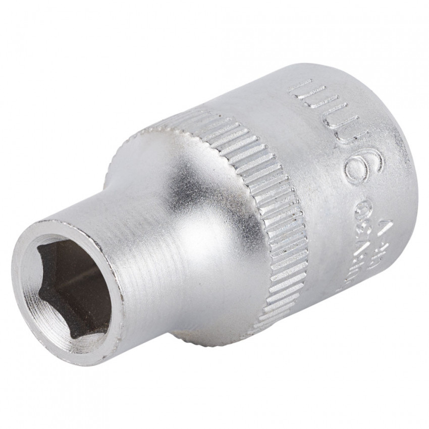 Насадка шестигранна коротка 1/2" 9мм CrV mid Sigma (6071091)-6071091