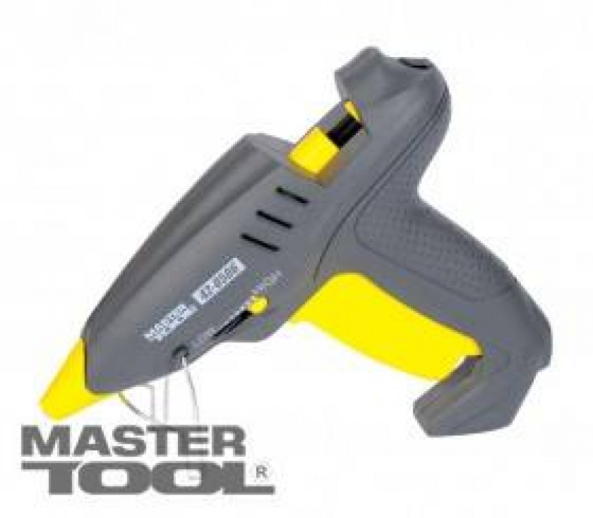 MasterTool Пістолет клейовий Ø11,2 мм 400 Вт, 28 г/хв, бездротовий, регулятор t 150-200 С "Крапля-Стоп", Арт.: 42-0506-42-0506