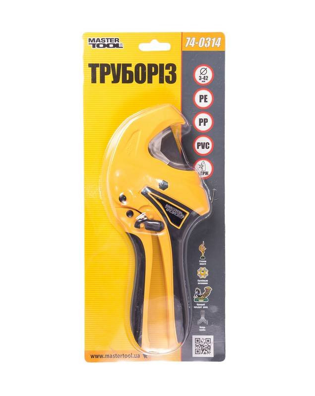 MasterTool Труборіз для пластикових труб Mastertool Труборіз для пластикових труб 3-42 мм, композитн.-74-0314